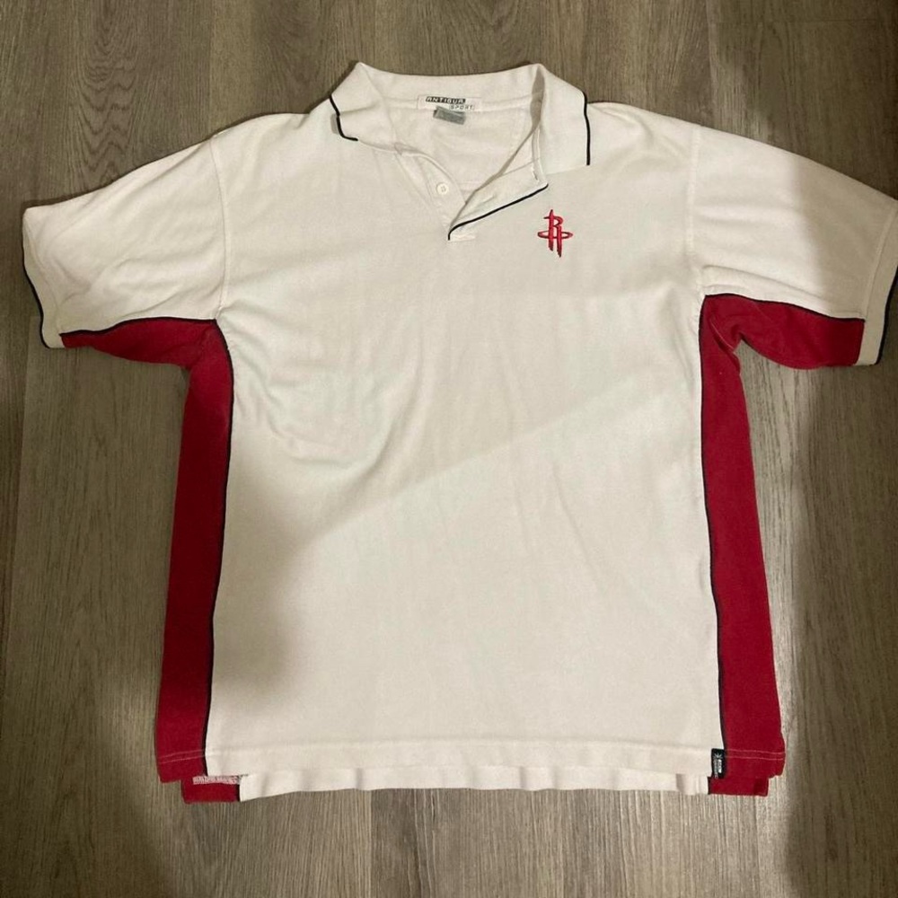 White and Red Polo Shirt
